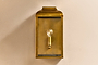 Riad Outdoor Lantern - Antique Brass And Clear-nkuku