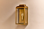 Riad Outdoor Lantern - Antique Brass And Clear-nkuku