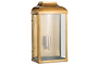 Riad Outdoor Lantern - Antique Brass And Clear-nkuku