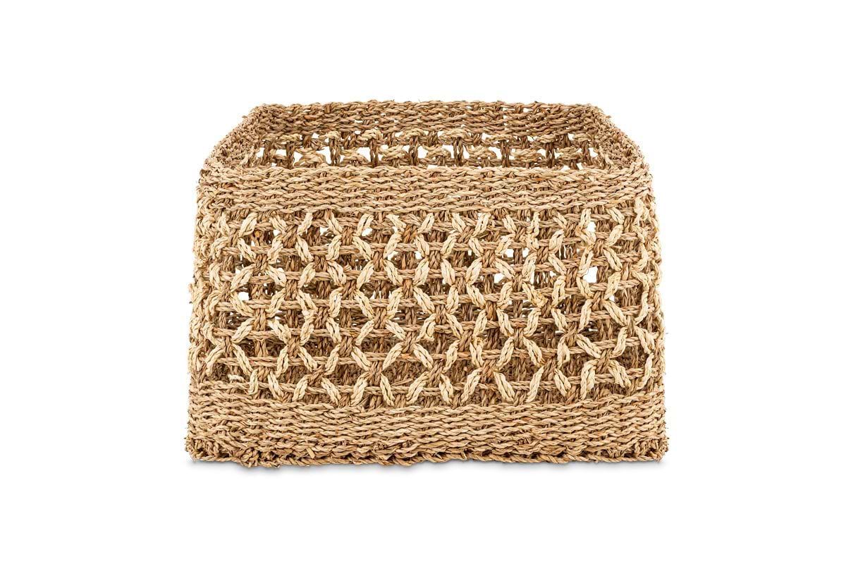 Shimla Square Seagrass And Palm Leaf Basket-nkuku