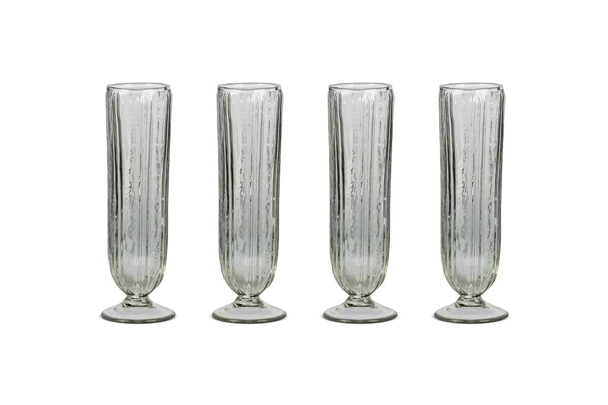 Sigiri Champagne Glass - Clear - (Set of 4)-nkuku