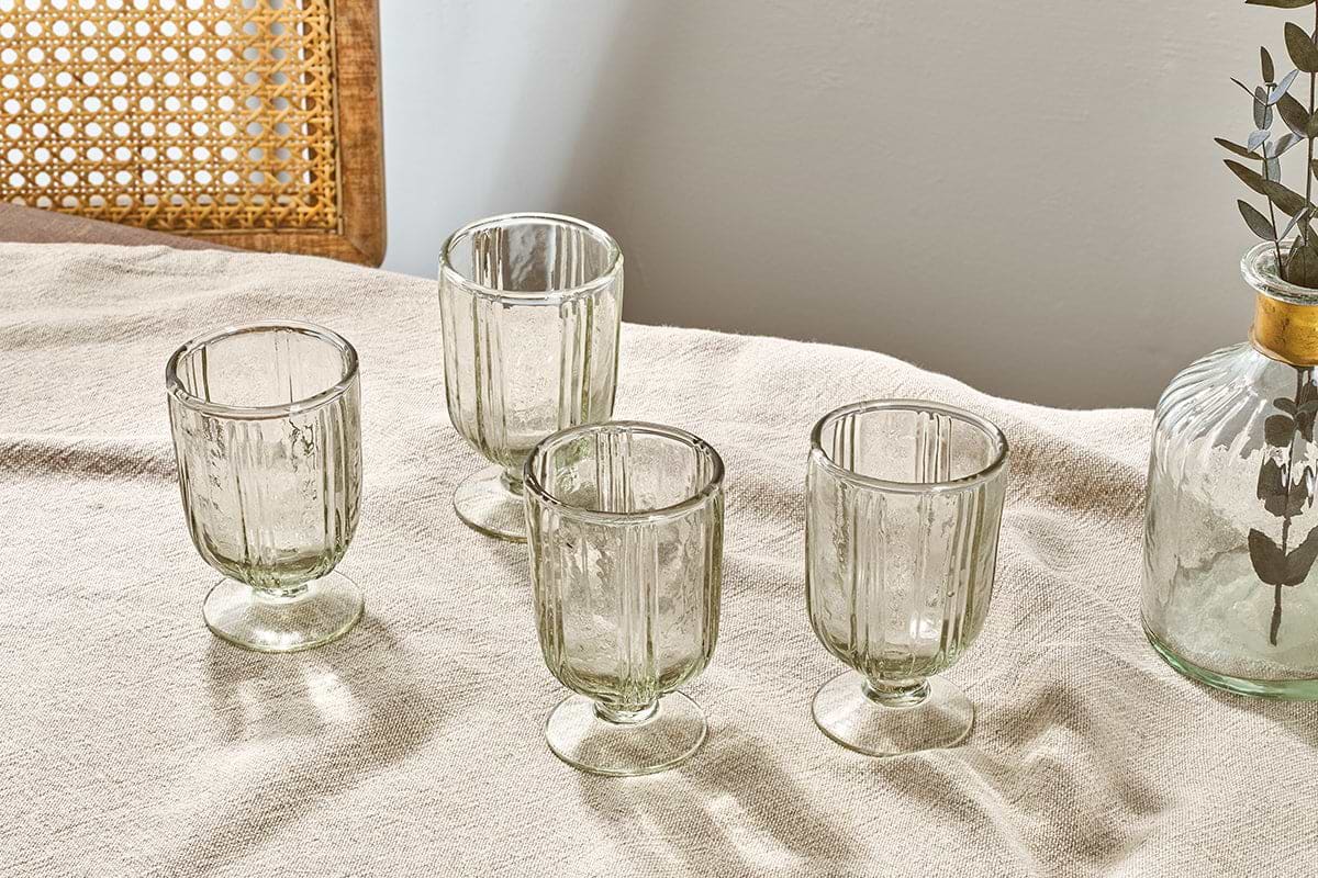 Sigiri Small Wine Glass - Clear - (Set of 4)-nkuku