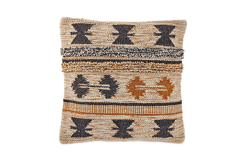 Tussi Ami Cushion Cover - Mustard & Grey
