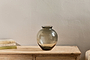 Vanita Glass Vase - Smoke - Wide-nkuku
