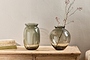 Vanita Glass Vase - Smoke - Wide-nkuku