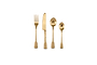 Veeta Cutlery Set - Brushed Gold (Set of 16)-nkuku