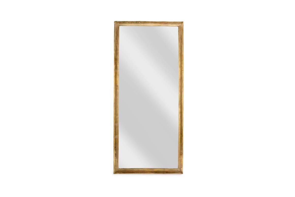 Yadur Full Length Mirror - Antique Brass-nkuku