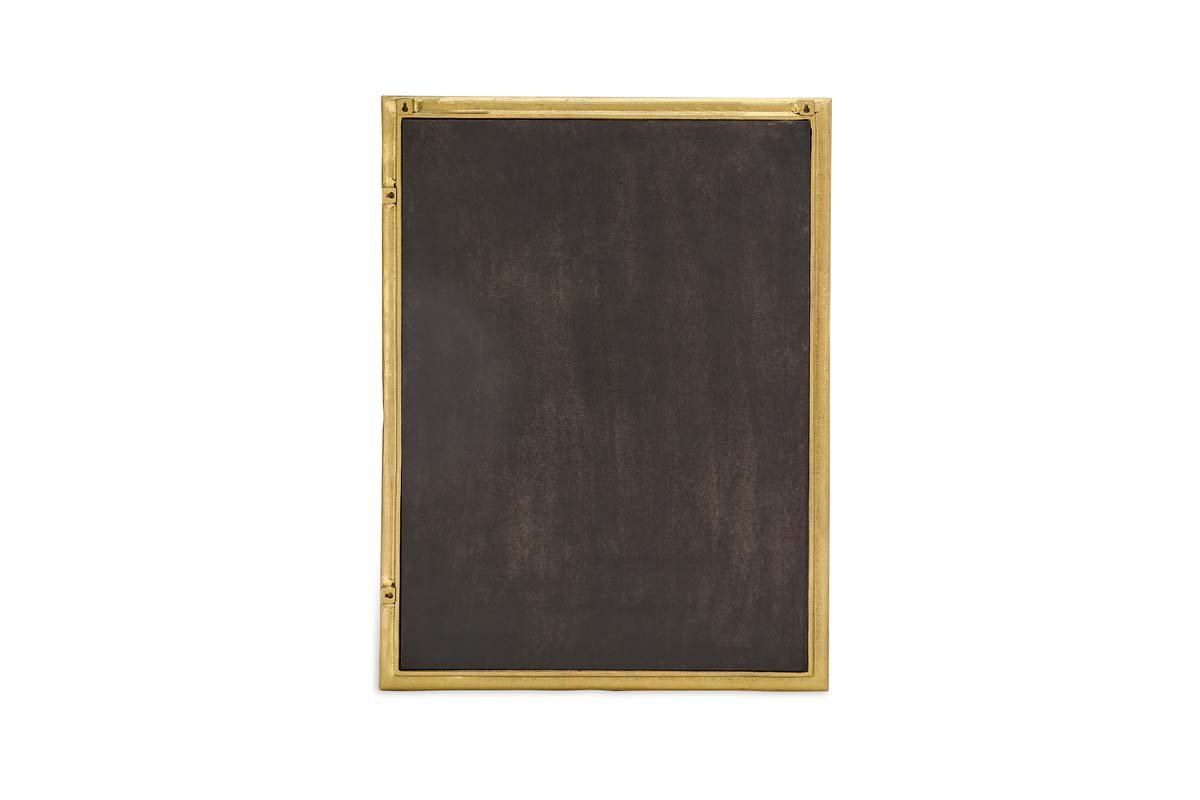 Yadur Rectangular Mirror - Antique Brass - Large-nkuku