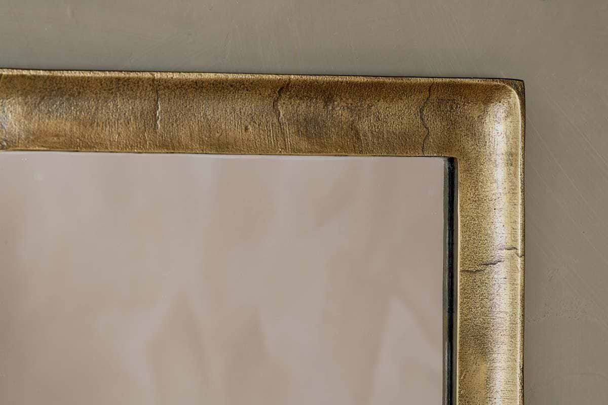 Yadur Rectangular Mirror - Antique Brass - Small-nkuku