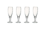 Yala Hammered Champagne Glass - Clear Glass (Set of 4)-nkuku