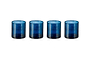 Yala Hammered Tumbler - Indigo (Set of 4)-nkuku
