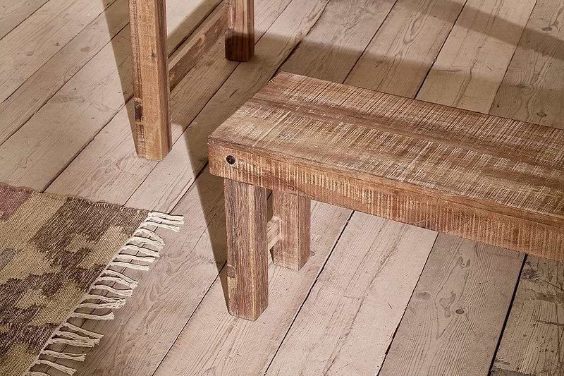 Nkuku CHAIRS STOOLS & BENCHES Aarna Reclaimed Bench - Natural - Small