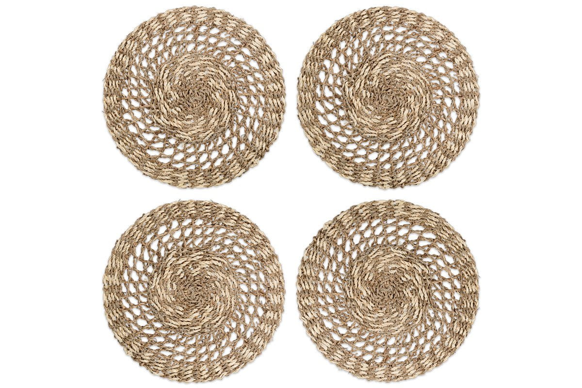nkuku KITCHEN & DINING ACCESSORIES Aarushu Table Mat - Natural - Set of 4