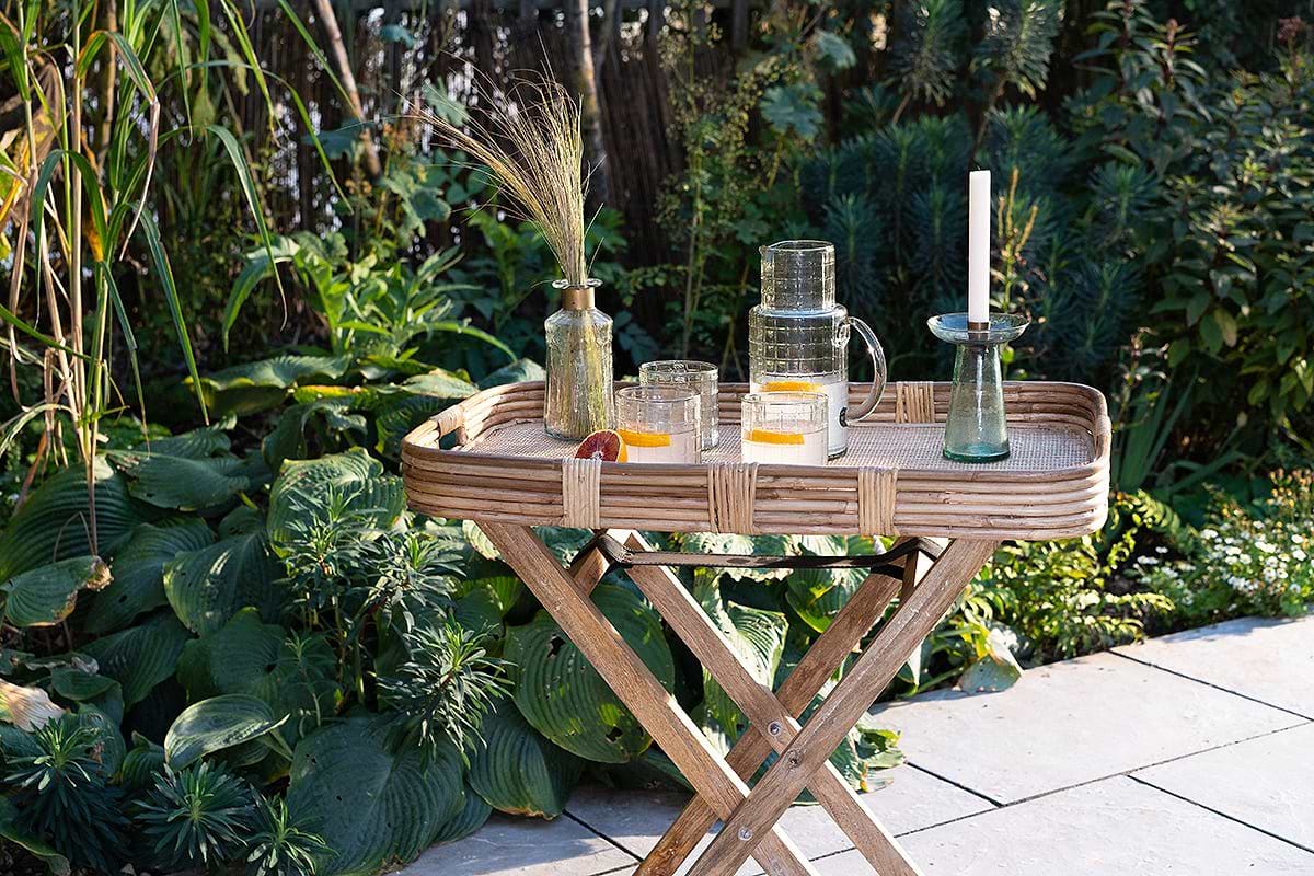 Outdoor table new arrivals tray
