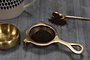 Nkuku Table Accessories Antique Brass Tea Strainer
