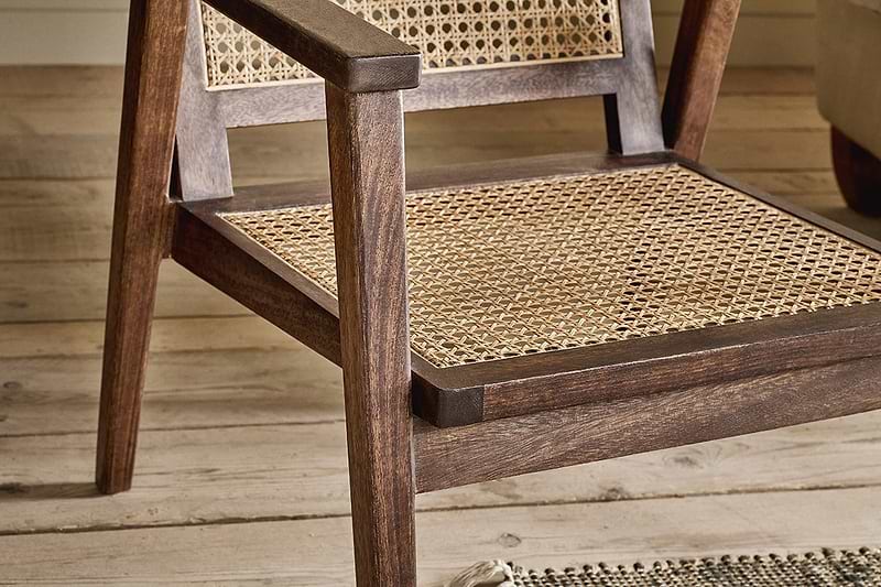 Nkuku CHAIRS STOOLS & BENCHES Atri Mango Wood & Cane Occasional Chair