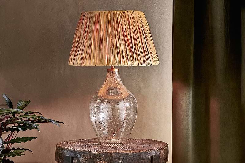 Nkuku LAMPS AND SHADES Damini Recycled Glass Table Lamp
