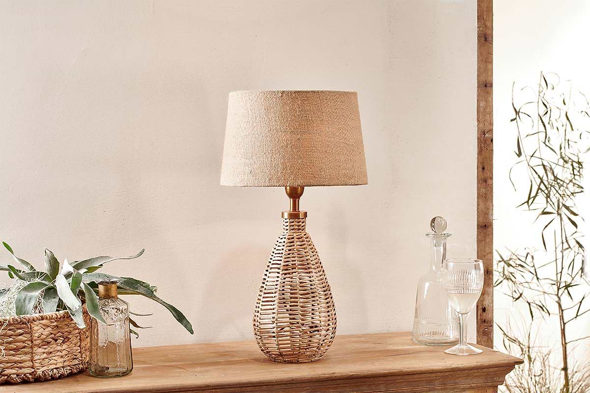 Darma Wicker Lamp Small Tall Nkuku