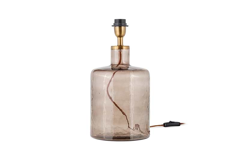 nkuku LAMPS AND SHADES Edina Recycled Glass Table Lamp - Smoke Brown - Small