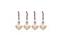 Nkuku Christmas Decorations Eliza Baubles - Gold Lustre (Set of 4)