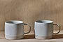 Nkuku Tableware Enesta Line Mug - Cream - (Set of 2)