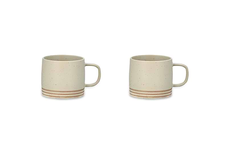 Nkuku Tableware Enesta Line Mug - Cream - (Set of 2)