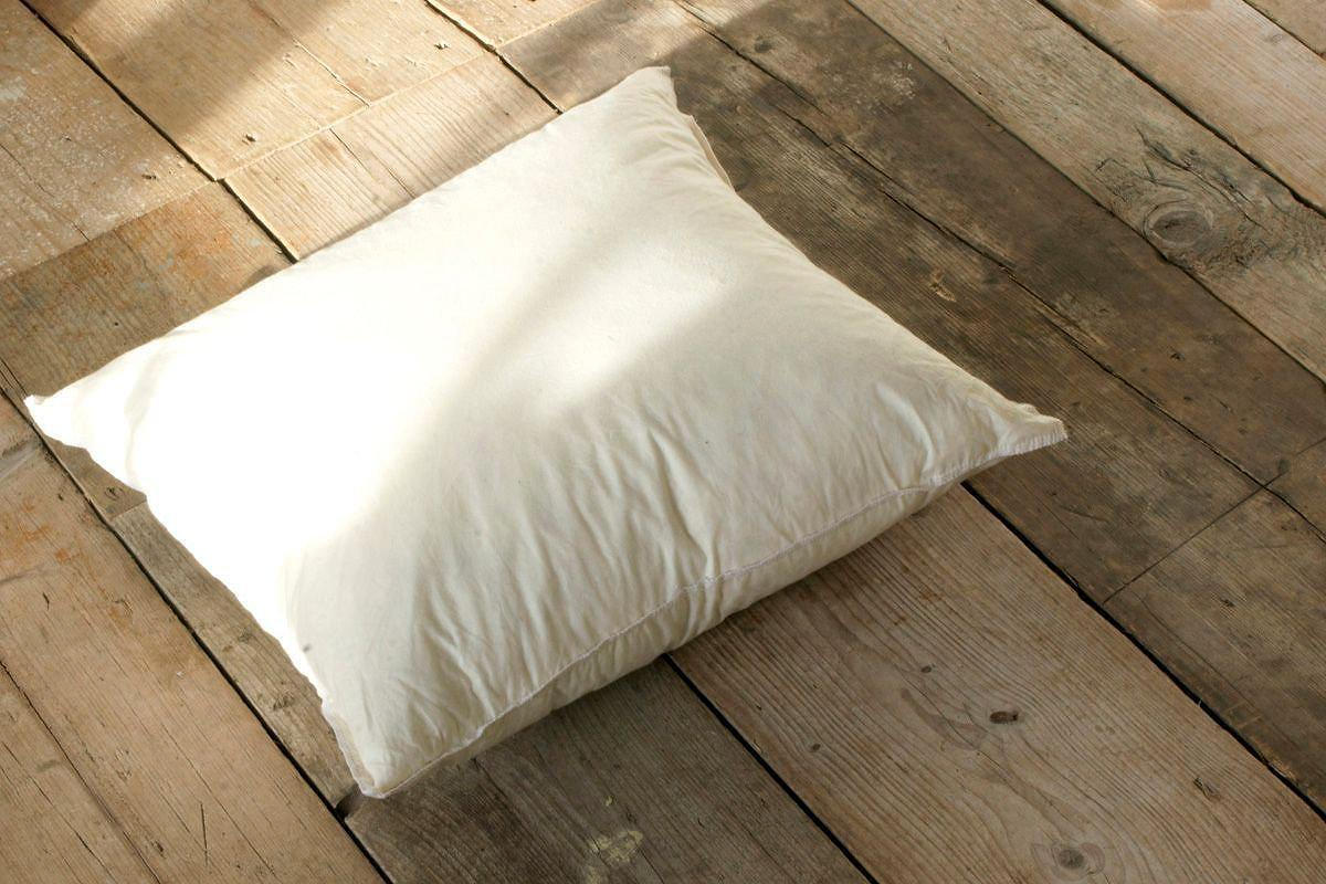 Hannah Linen Throw Pillows - 14 x 14 Pillow Insert Set of 4 - Soft & Comfortable Square Pillows, White
