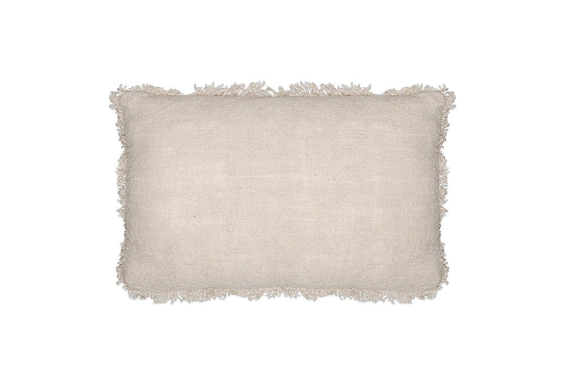 nkuku TEXTILES Feo Linen Cushion Cover - Natural