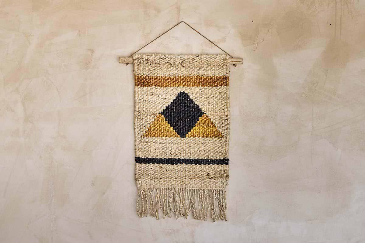MOUNTAIN SUNSET WEAVING hand woven tapestry by WOOL & PINE by