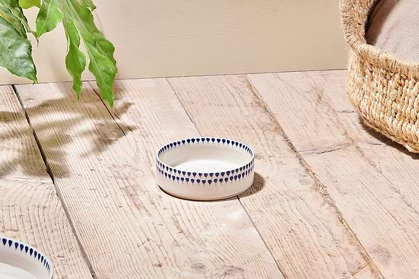 nkuku PET Indigo Drop Ceramic Pet Bowl - Small