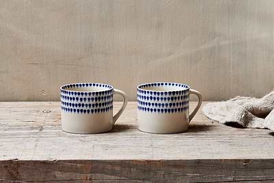 Nkuku Tableware Indigo Drop Mug - Small (Set of 2)