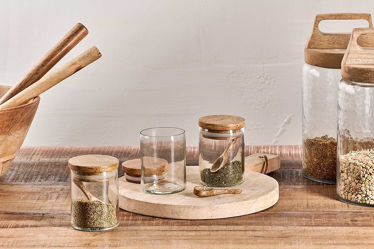 Izaan Spice Jar Clear Set of 3 Nkuku