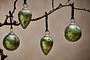 Nkuku CHRISTMAS DECORATIONS Jalshara Baubles - Moss (Set of 4)