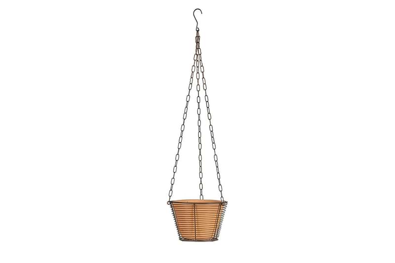 nkuku VASES & PLANTERS Kappil Terracotta And Wire Hanging Planter