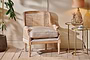 nkuku CHAIRS STOOLS & BENCHES Kaziria Cane and Linen Armchair - Natural