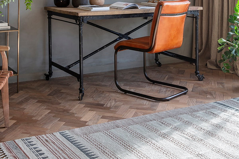 nkuku RUGS Leodi Cotton Block Printed Rug