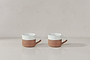 Nkuku Tableware Mali Ribbed Espresso Mug - White (Set of 2)
