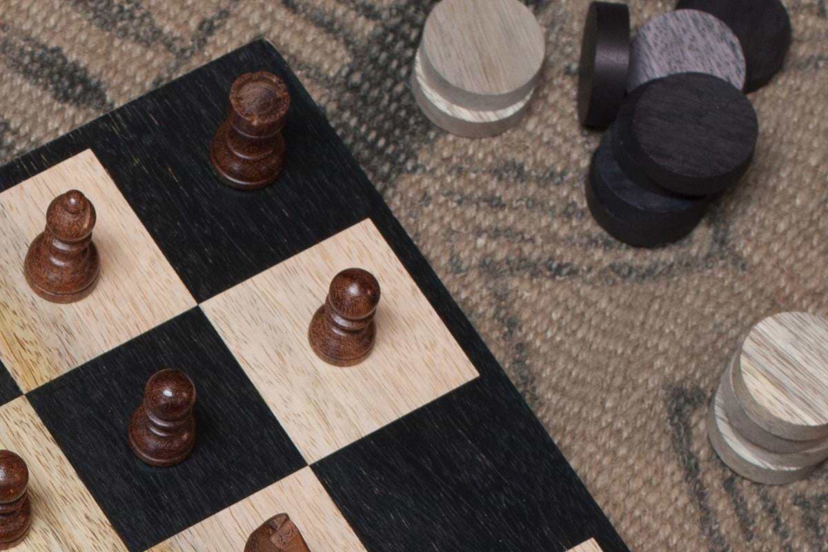 Nkuku Decorative Accessories Mango Wood Chess & Draughts