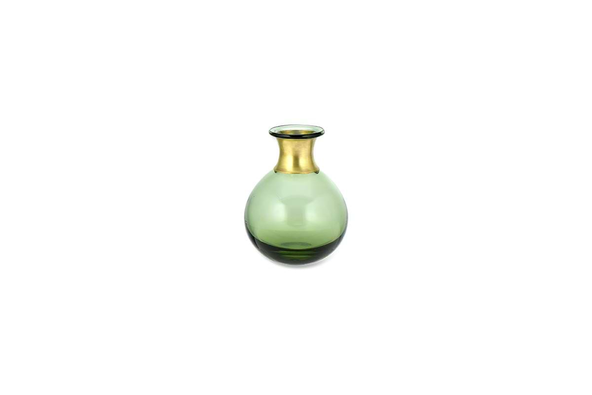 Nkuku Vases & Planters Miza Mini Glass Vase - Green
