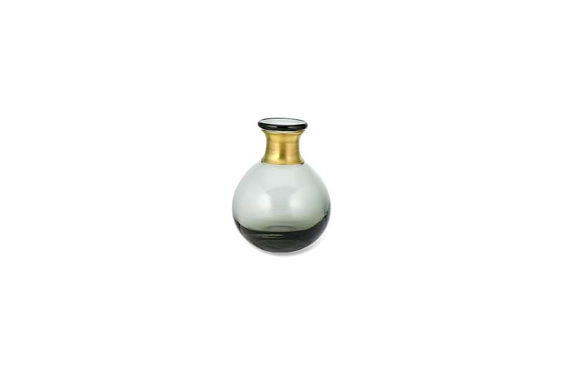 Nkuku Vases & Planters Miza Mini Glass Vase - Smoke