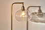 Nkuku LIGHTING Mulia Glass Floor Lamp - Antique Brass
