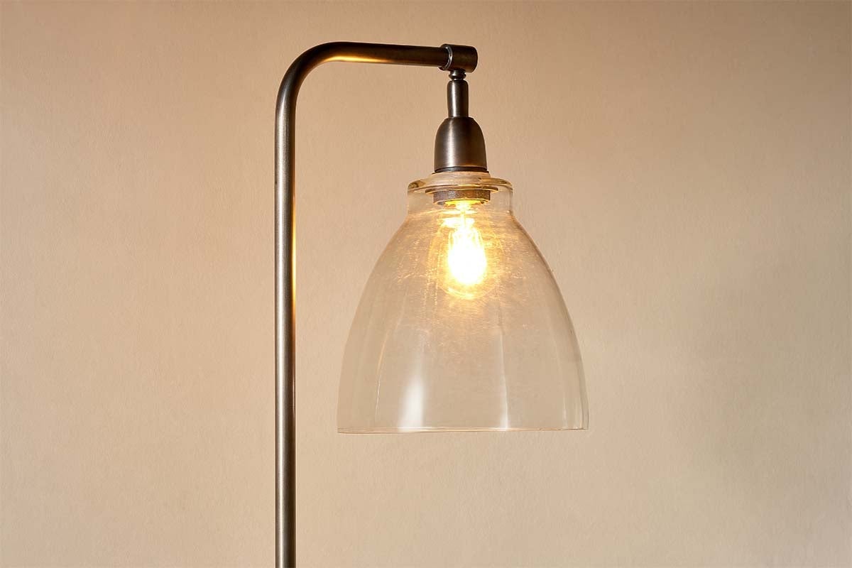 Nkuku LIGHTING Muturi Glass Floor Lamp - Aged Bronze