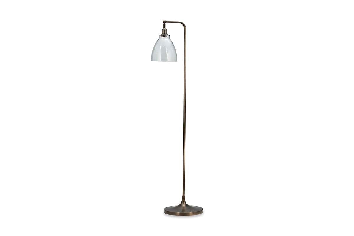 Nkuku LIGHTING Muturi Glass Floor Lamp - Aged Bronze