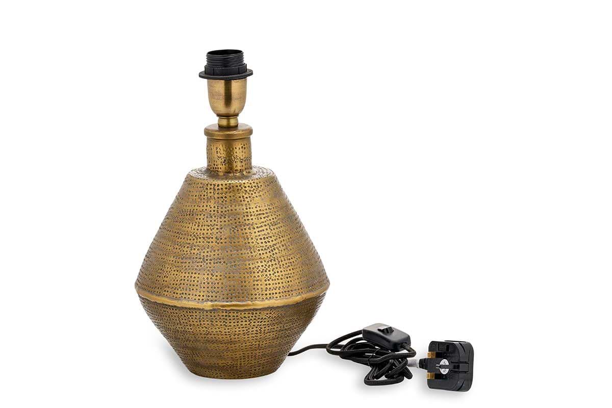 nkuku LAMPS AND SHADES Nalgonda Lamp - Antique Brass - Small