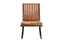 Nkuku Furniture Narwana Ribbed Leather Lounger