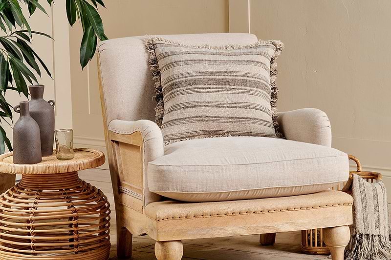 nkuku TEXTILES Odisha Linen Cushion Cover