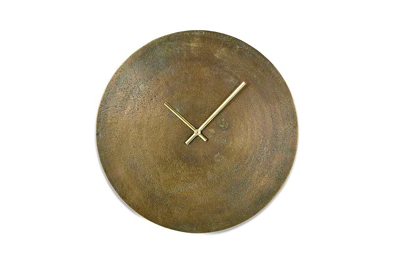 Nkuku Decorative Accessories Okota Wall Hung Clock - Antique Brass