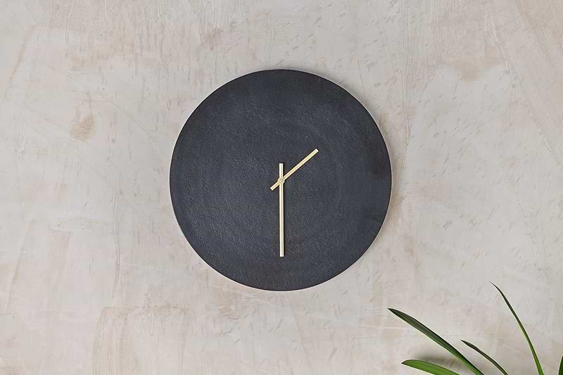 Nkuku Decorative Accessories Okota Wall Hung Clock - Black
