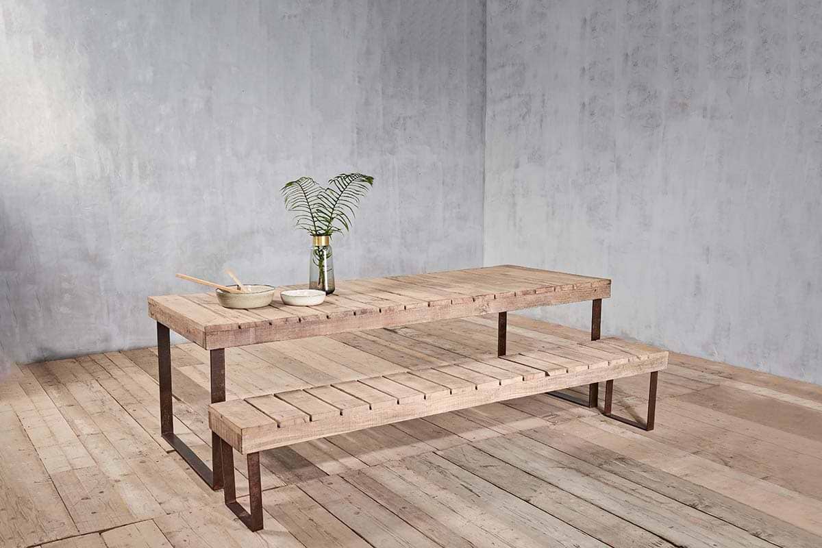 Nkuku Furniture Oso Wooden Bench - 244cm