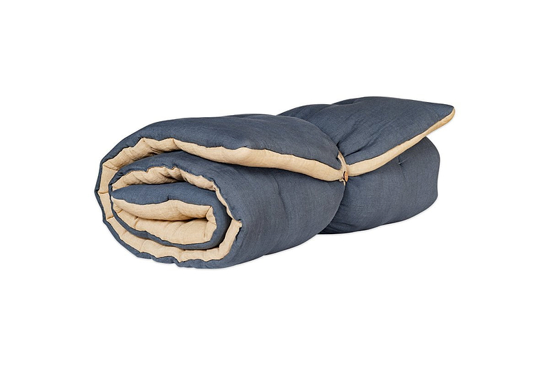 nkuku TEXTILES Panglao Linen Mattress - Slate